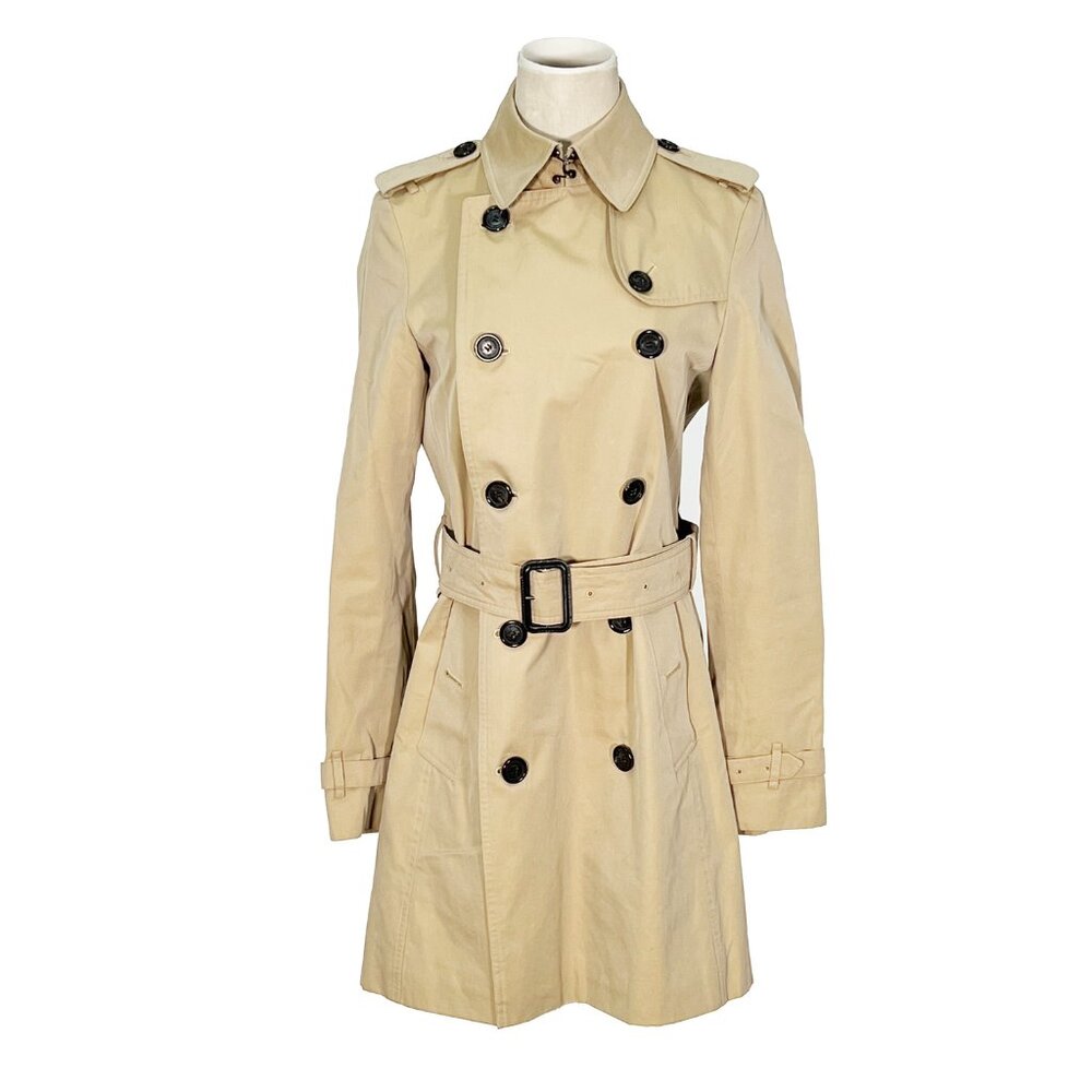 ♥️Burberry Mid-length Beige Cotton Trench Coat Women♥️